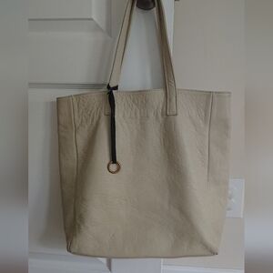 Henri Lou cream color Leather Hobo bag